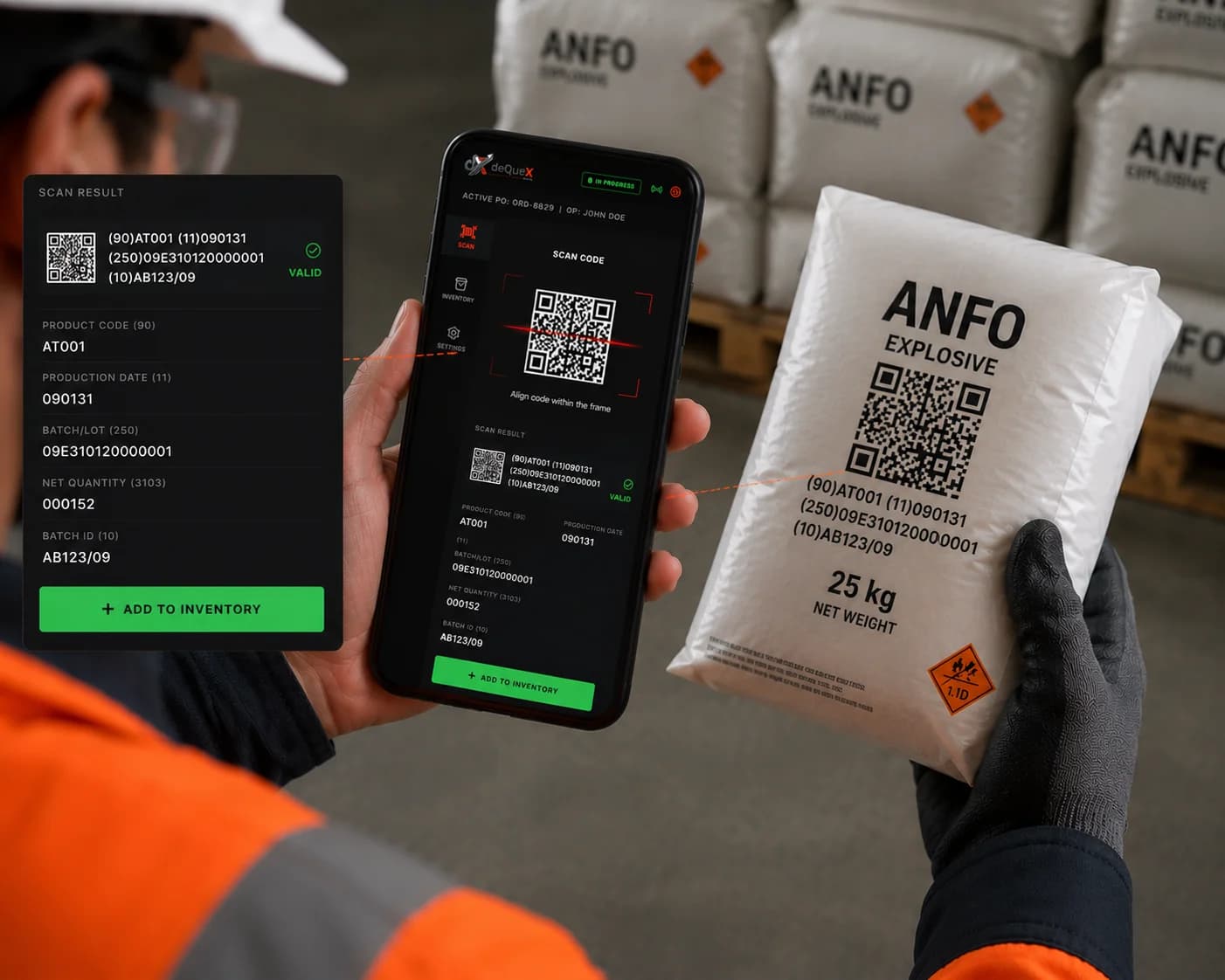 Dequex barcode scanning